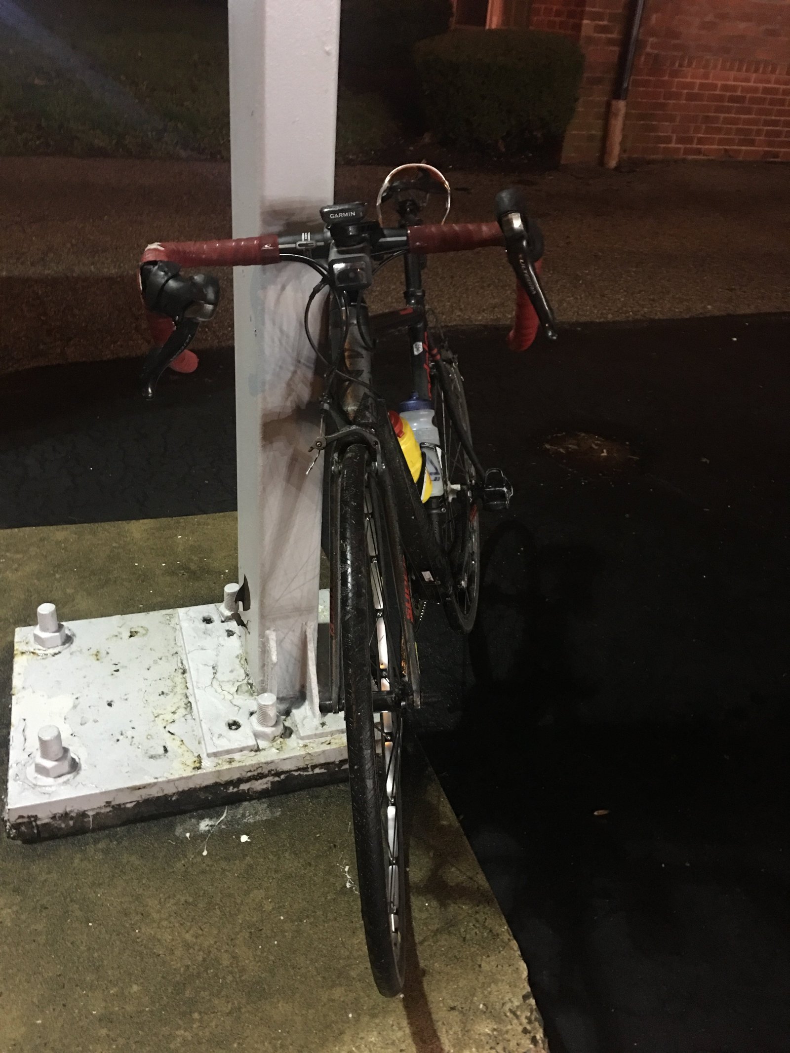 Ride 4, 29th Dec. My swan dive over the handlebars resulting in bent handlebar and bucked front wheel.