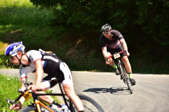 All smiles on the descent down La Colombiere.