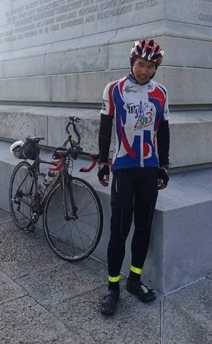 2015 Trans Am racer Felix Wong who started suffering from Shermans Neck from day 13. Photo credit: FelixWong.com