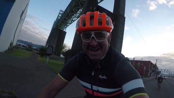 Still from a GOPRO video I took a few hundred metres into the race. I was rather excited!